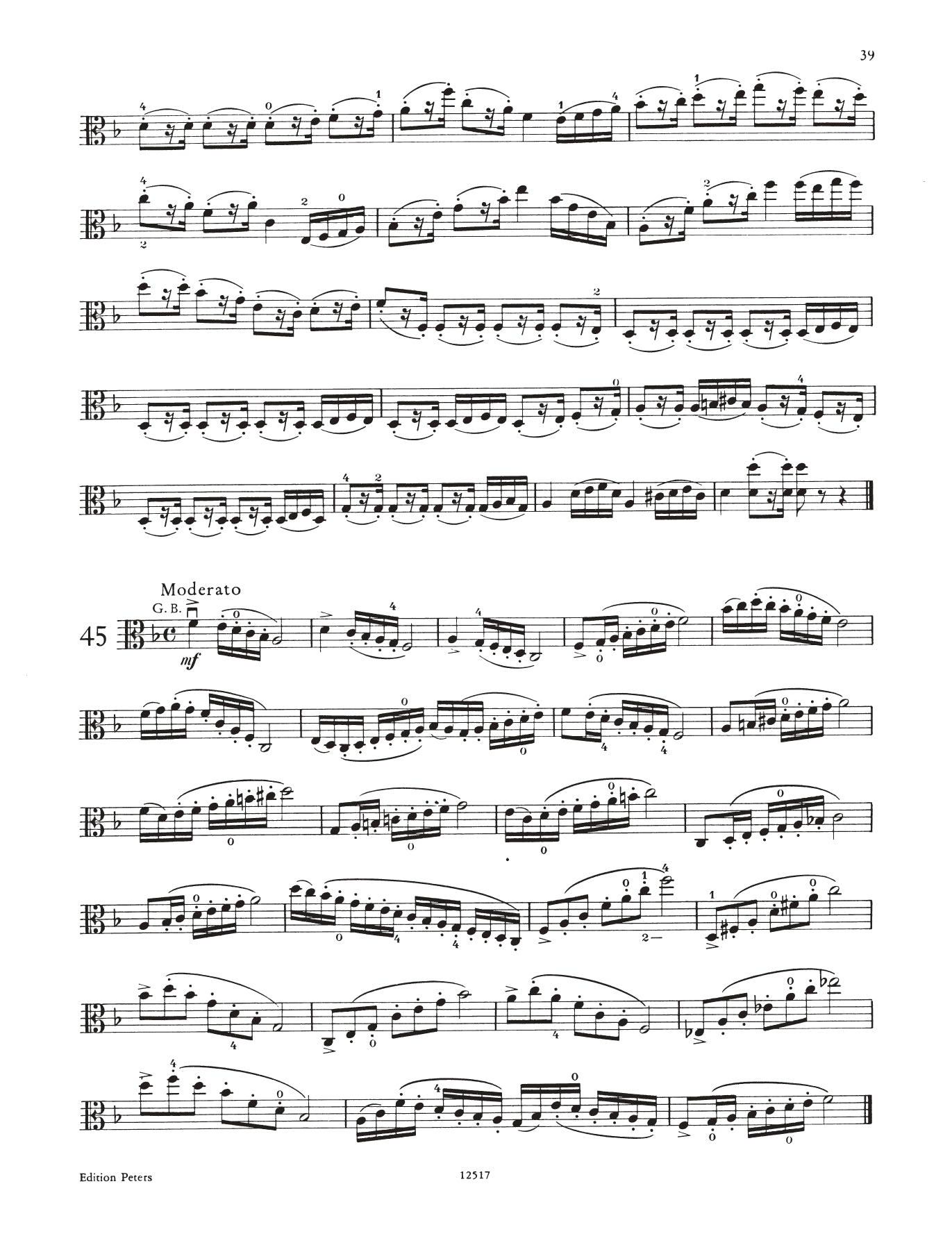 Wohlfahrt - 60 Studies Op 45 For Viola Book