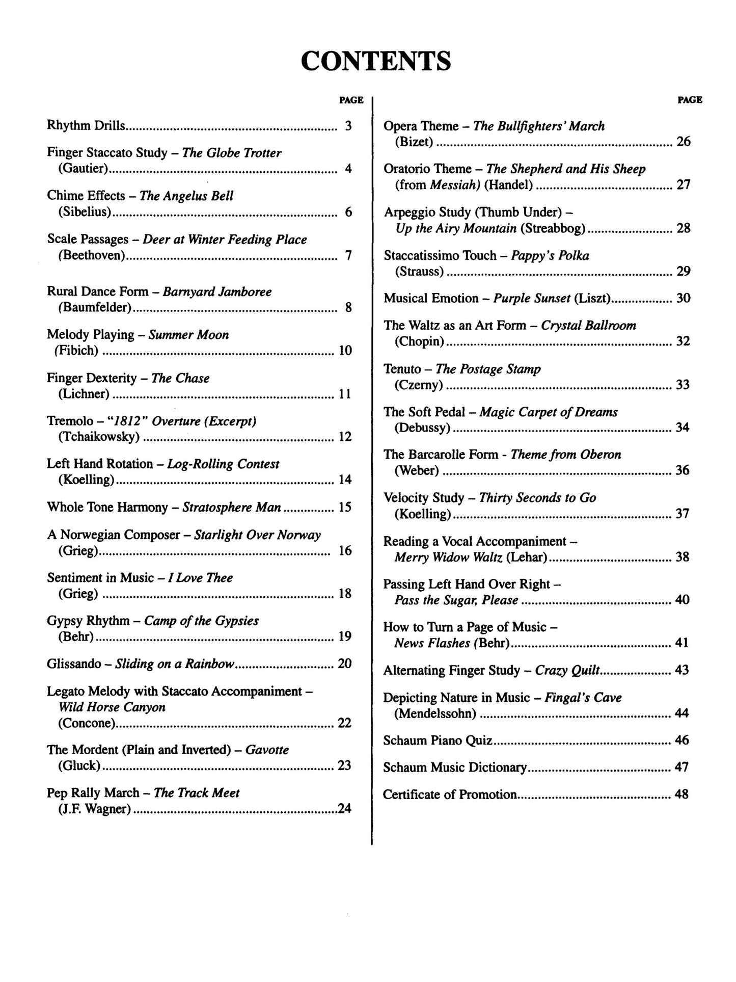 John W. Schaum Piano Course E - The Violet Book