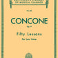 Concone - 50 Lessons Op. 9 Low Voice Book with Piano Accompaniment