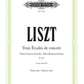 Lizst - Trois √âtudes de concert (Piano 2 Hands) Instrumental Solo Book