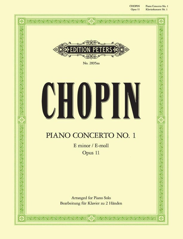 Chopin - Piano Concerto No. 1 in E minor Opus 11 Piano Solo Book