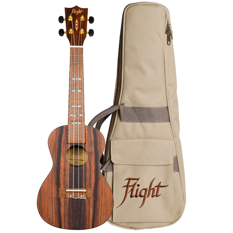 Flight DUC460 Concert Ukulele Amara with Padded Gig Bag