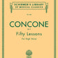 Cocone - 50 Lessons, Op. 9 High Voice Book with Piano Accompaniment