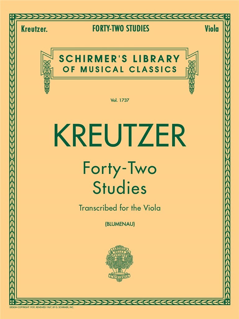 Kreutzer - 42 Studies Transcribed for the Viola Book
