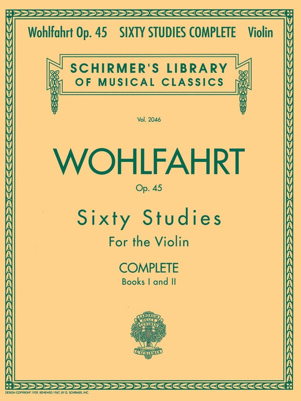 Wohlfahrt - 60 Studies, Op. 45 Books 1 & 2 For Violin (Complete)