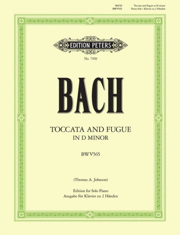 J.S Bach - Toccata and Fugue in D minor BWV 565 Piano Solo Book