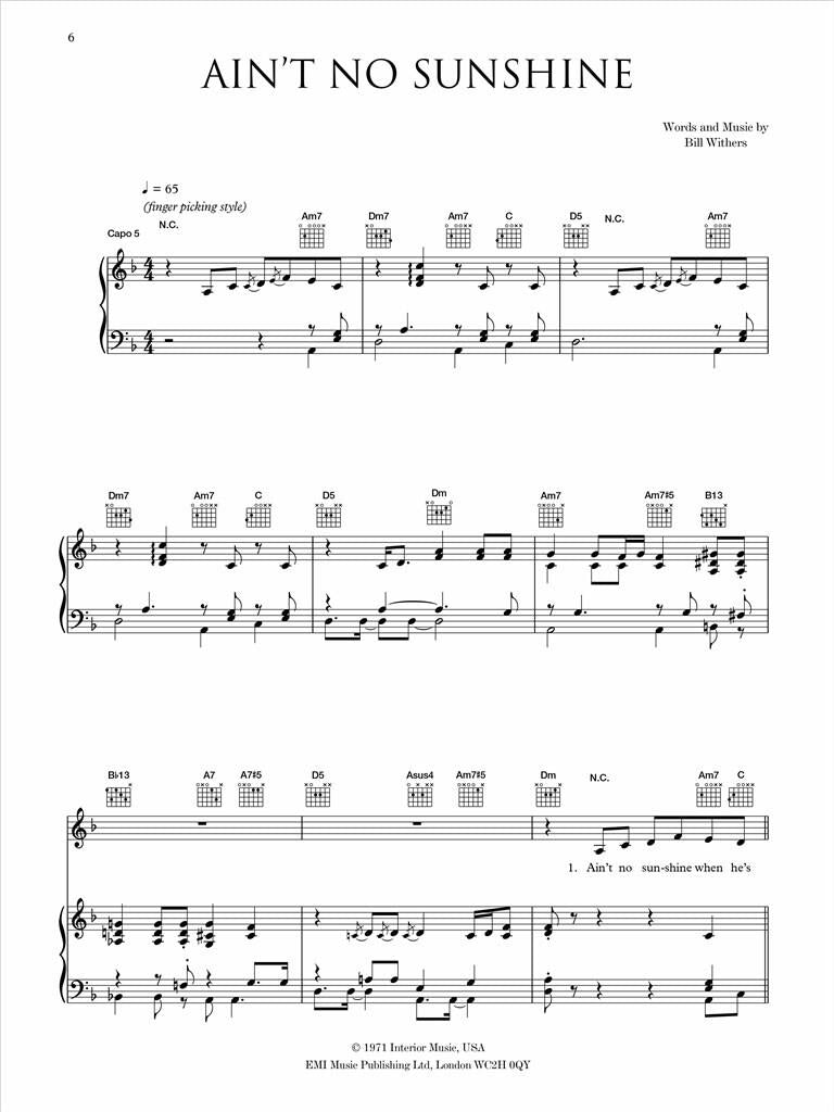 Best Of Eva Cassidy - Piano, Vocal & Guitar Songbook