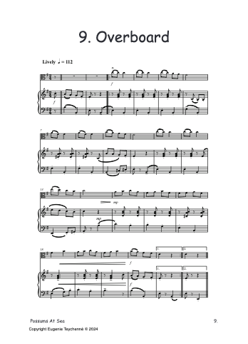 Possums At Sea - Viola Piano Accompaniment Book