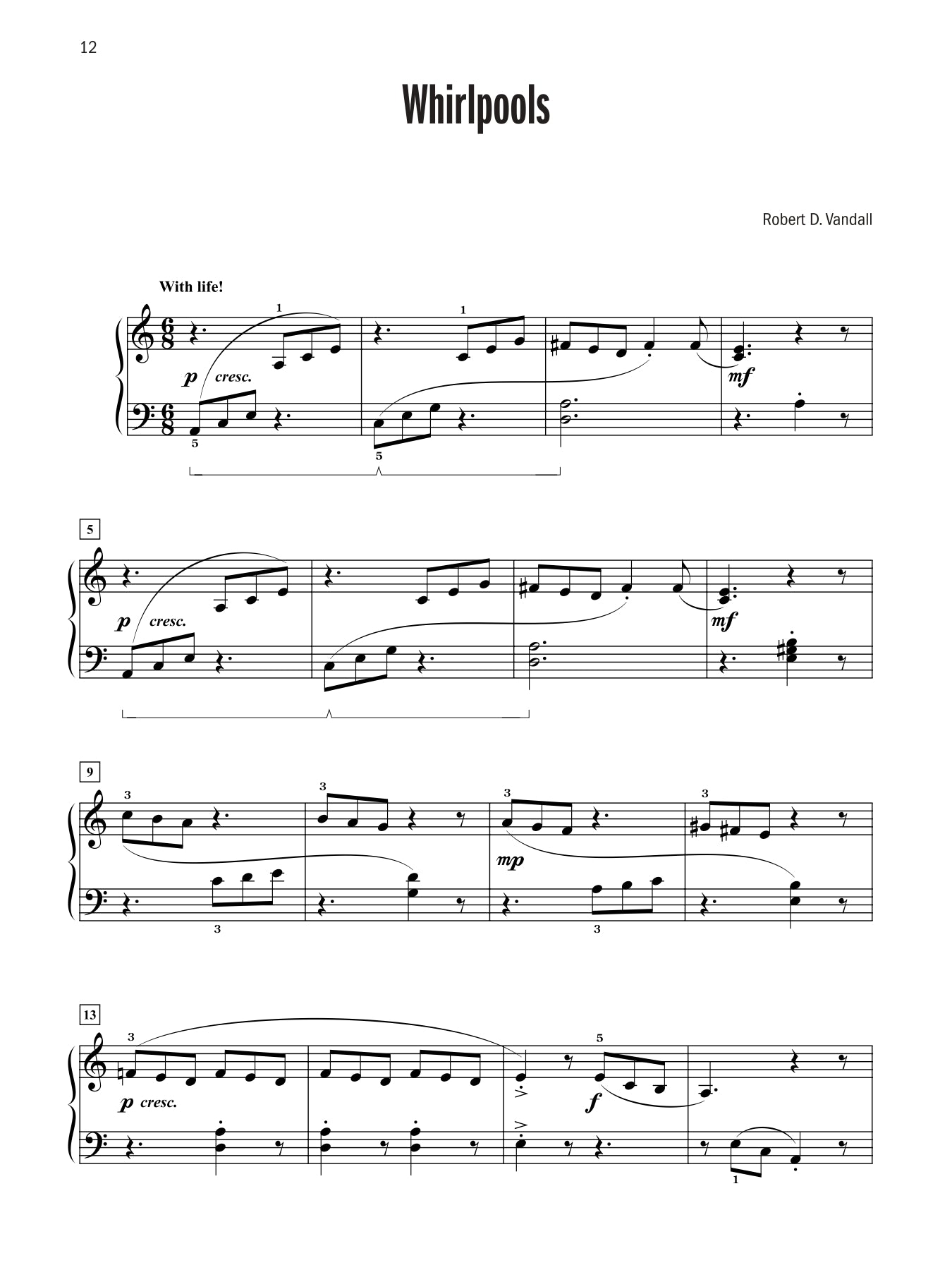 Vandall - Celebrated Lyrical Piano Solos - Book 2