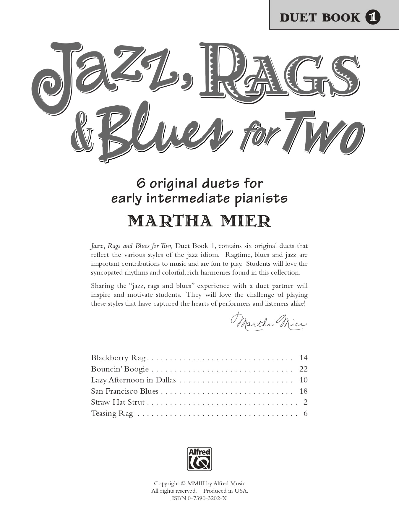 Jazz Rags & Blues For Two Book 1 (Piano Duet)