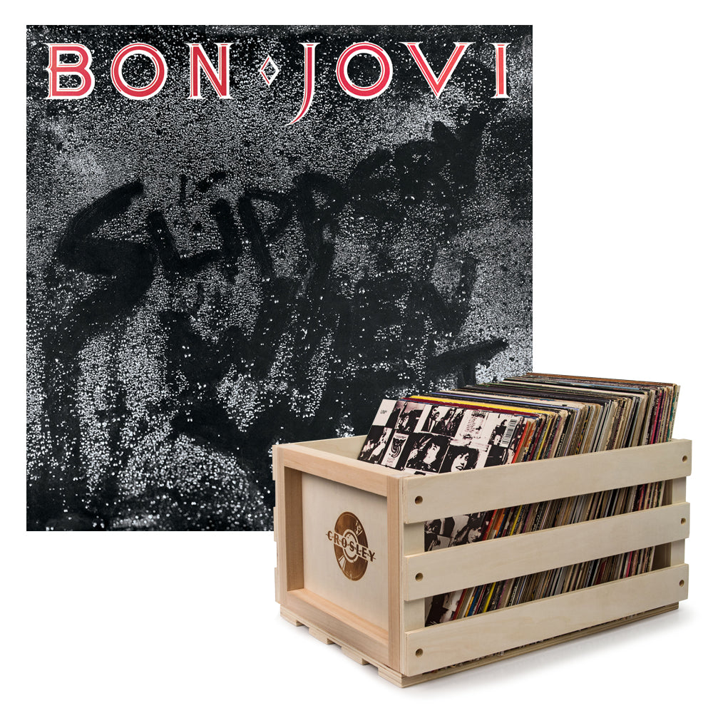 Bon Jovi 'Slippery When Wet' Vinyl Album and Crosley Vinyl Crate Bundle