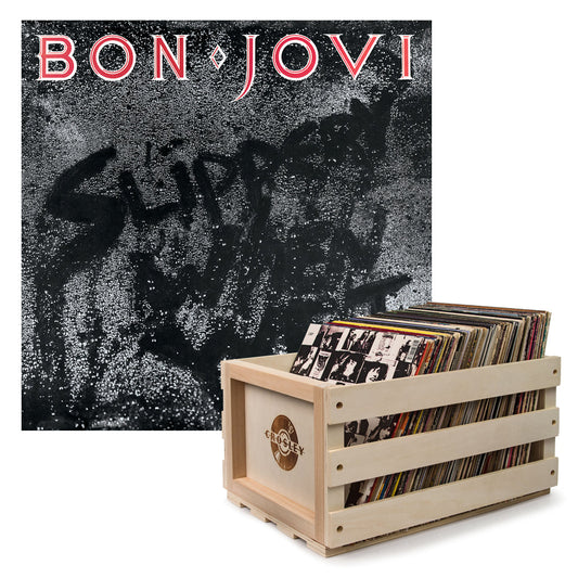 Bon Jovi 'Slippery When Wet' Vinyl Album and Crosley Vinyl Crate Bundle