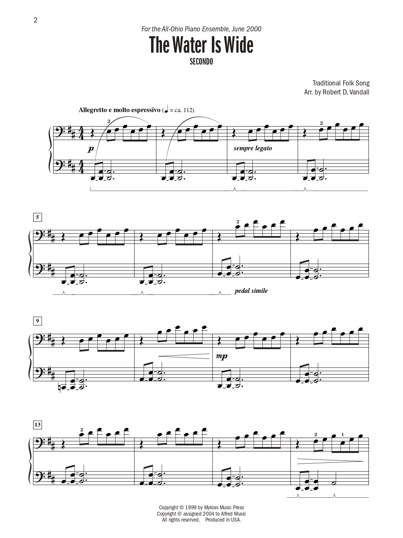 Vandall - Celebrated Piano Duets - Book 3 (1 Piano, 4 Hands)