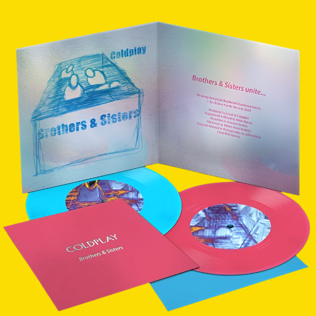 Coldplay - Brothers & Sisters (25th Anniversary Edition) 2 x 7" Limited Edition Blue and Pink BioVinyl