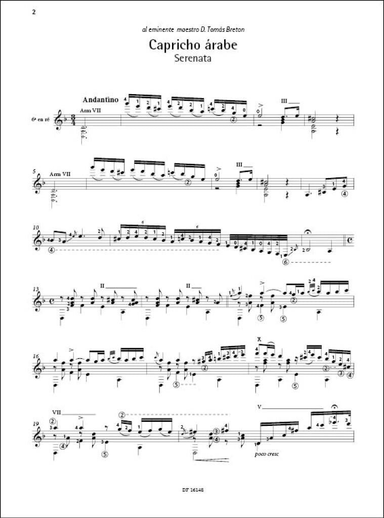 The Best Of Francisco Tarrega In Thirty Three Pieces For Guitar Book
