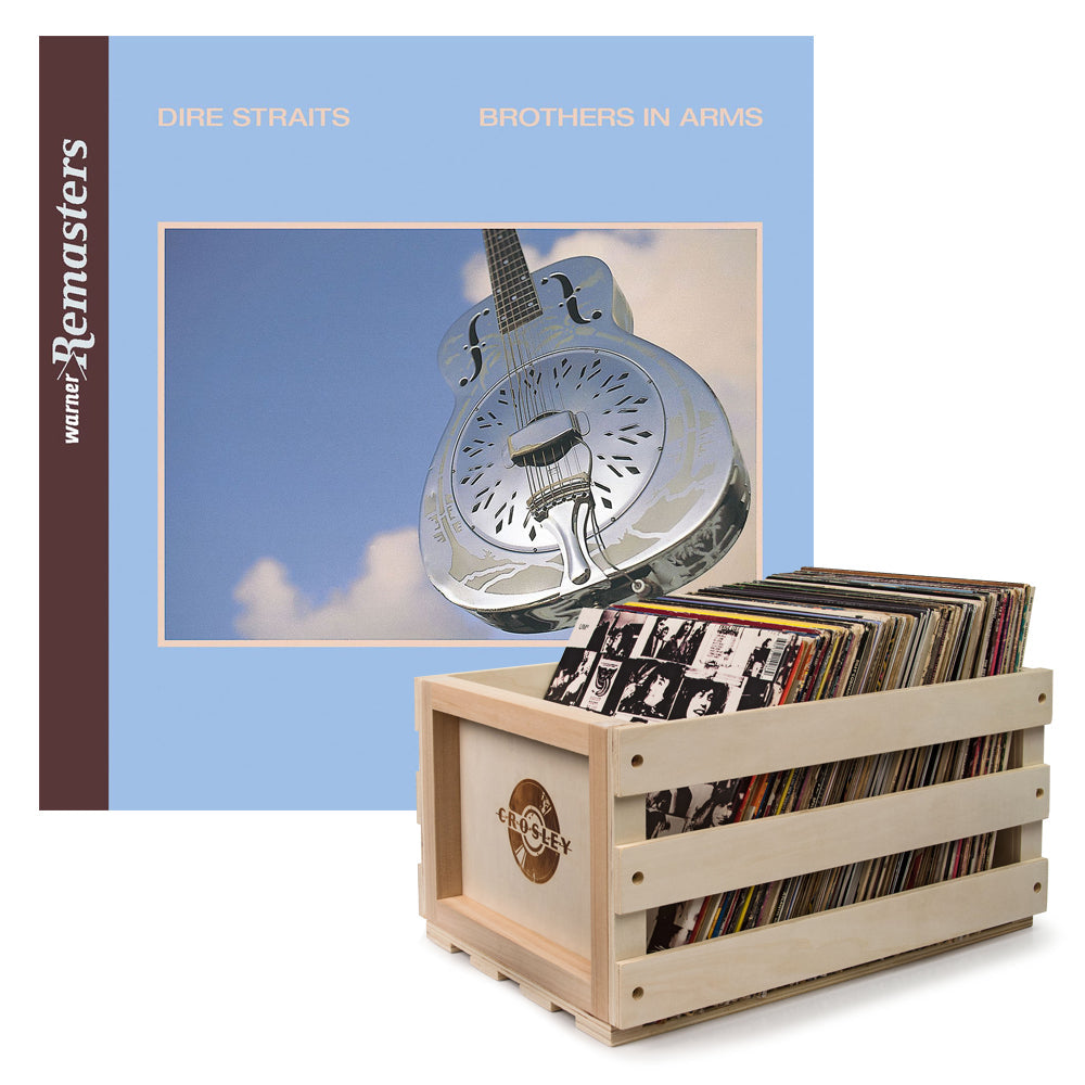 Dire Straits 'Brothers in Arms' Vinyl Album and Crosley Vinyl Crate Bundle