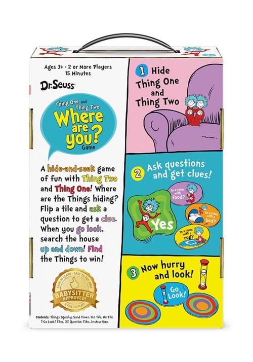 Boardgame: Dr Seuss - Thing One and Thing Two Where Are You? Game