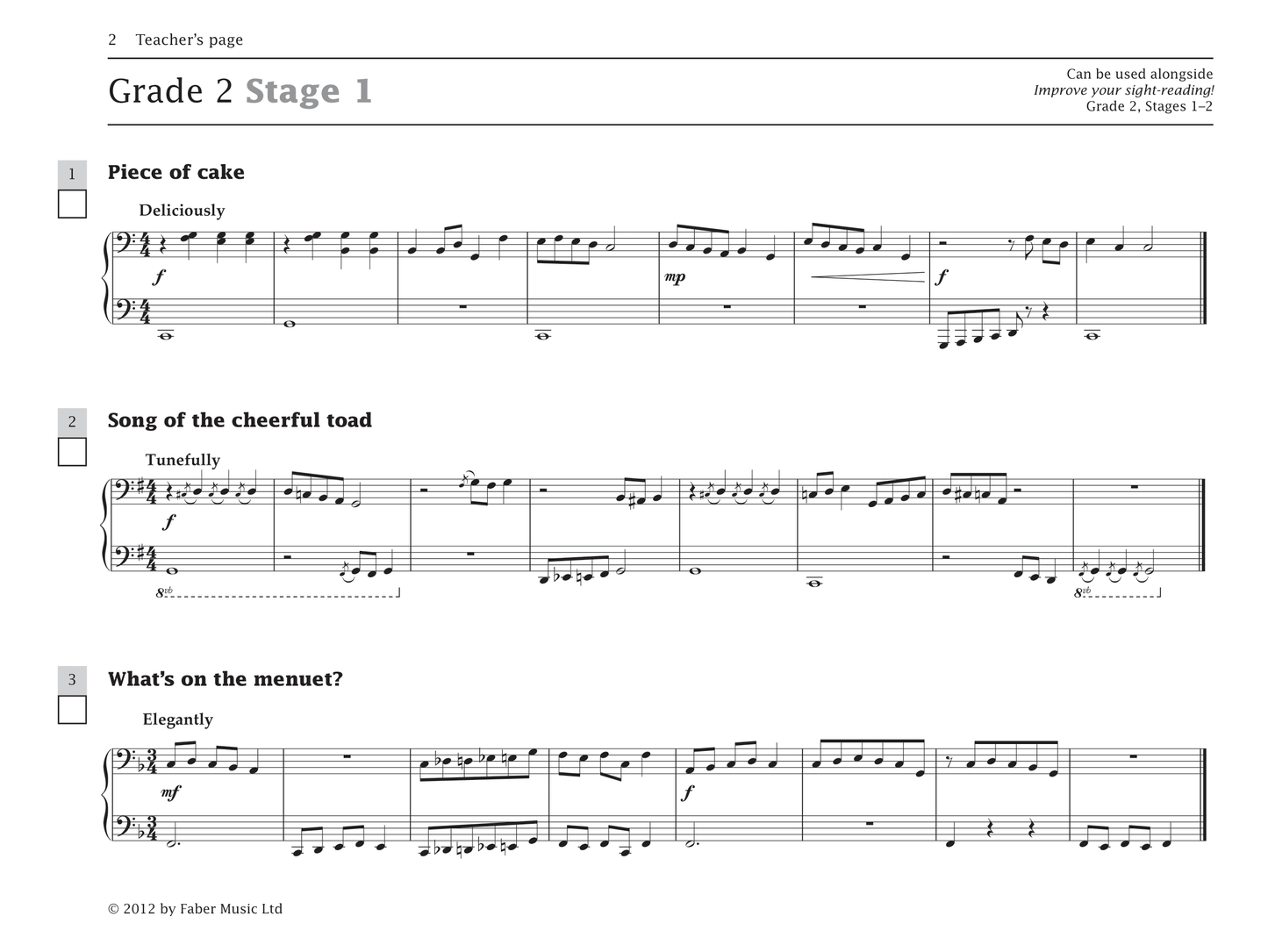 Improve Your Sight Reading - Piano Duets Grade 2-3 Book (New Edition)