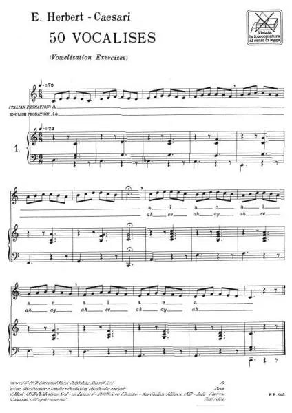 Edgar Herbert-Ceasari: 50 Vocalises Book