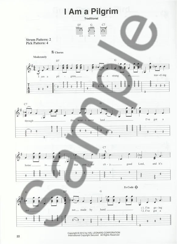 Bluegrass Songs For Easy Guitar Notes & Tab Book