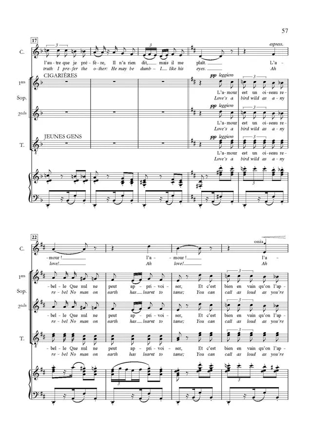 Georges Bizet's Carmen Vocal Score