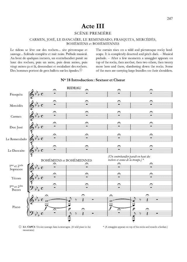 Georges Bizet's Carmen Vocal Score