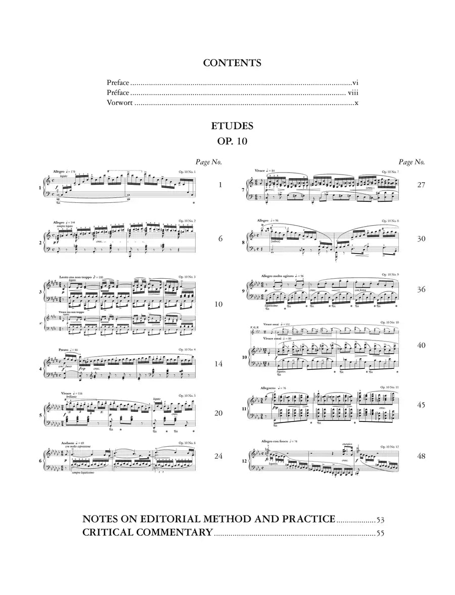 The Complete Chopin - Etudes Op 10 New Critical Edition Piano Urtext Book