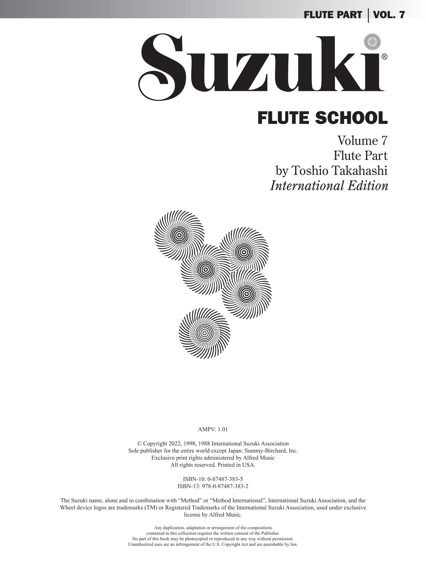 Suzuki Flute School - Volume 7 Flute Part Book (Revised Edition)