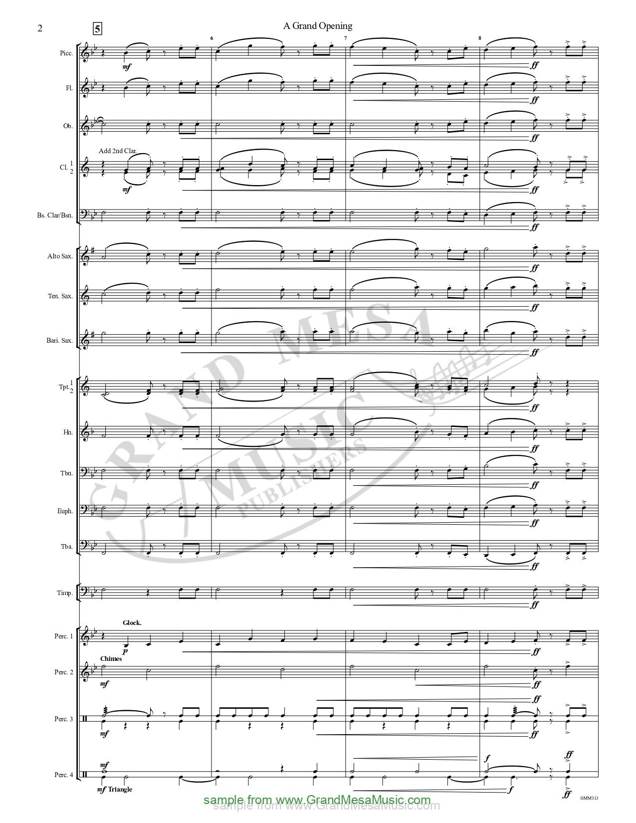 Grand Opening Concert Band 1 Score/Parts