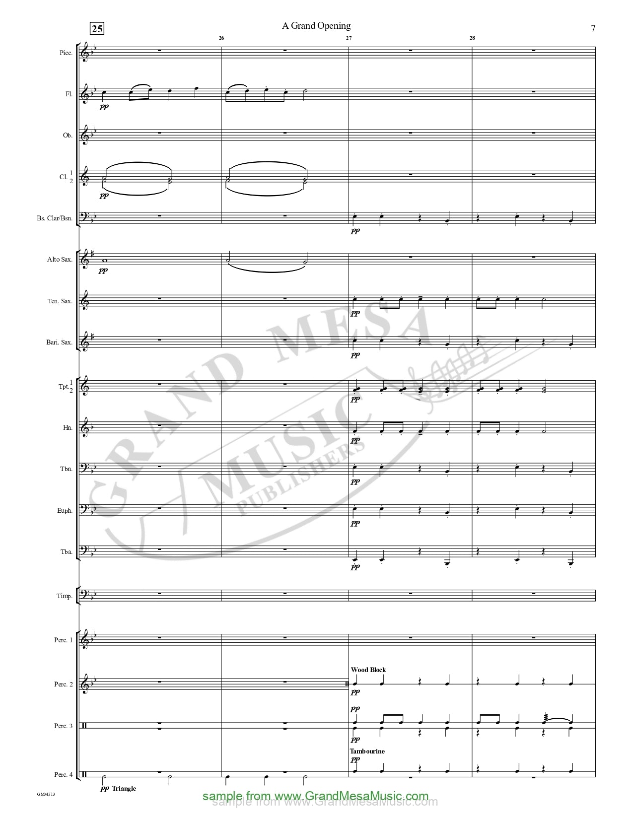 Grand Opening Concert Band 1 Score/Parts