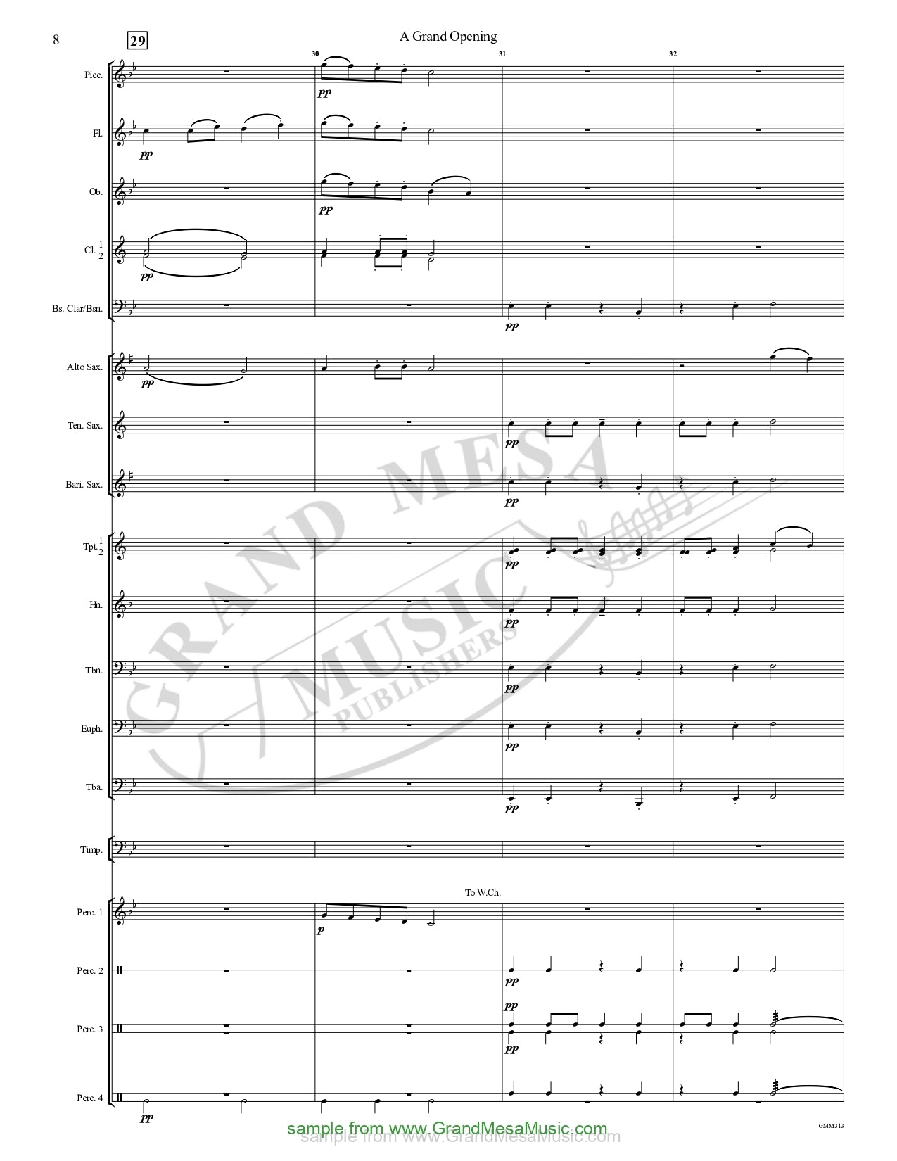 Grand Opening Concert Band 1 Score/Parts