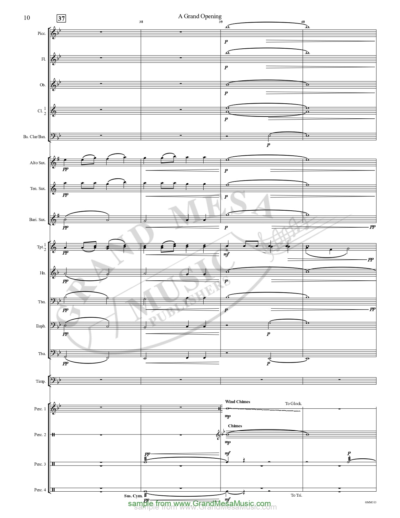 Grand Opening Concert Band 1 Score/Parts