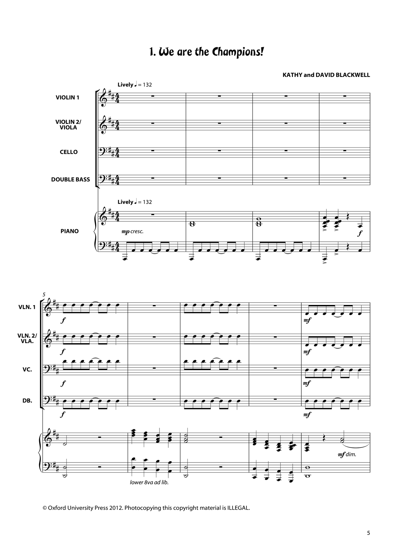 String Time Ensembles- Going For Gold: Full Score, Piano and String Parts