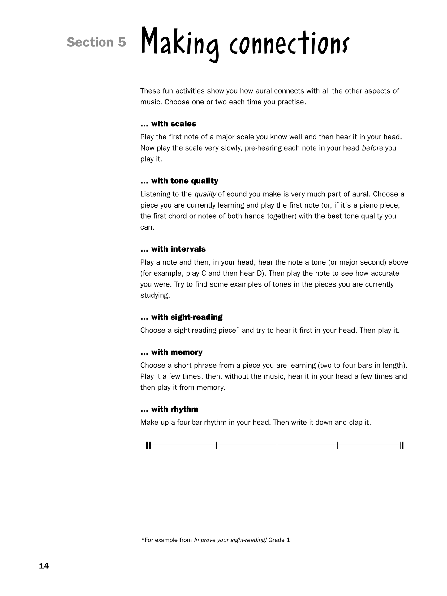 Improve Your Aural - Grade 1 Book/Cd