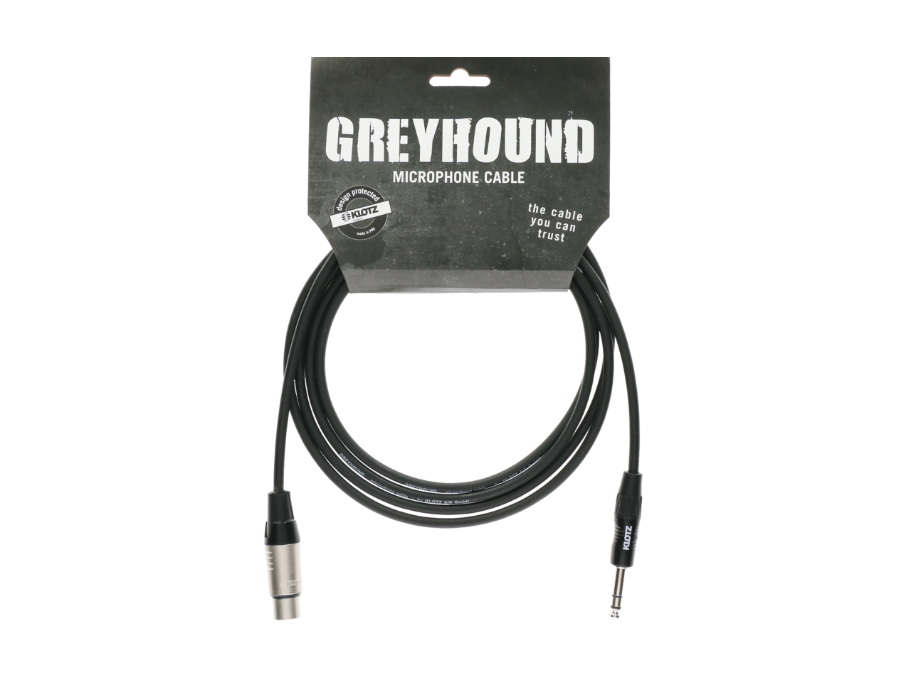 Klotz GRG MP Greyhound Analog Audio Cable - Balanced With Male XLR By Klotz To Balanced Jack Plug - 6m