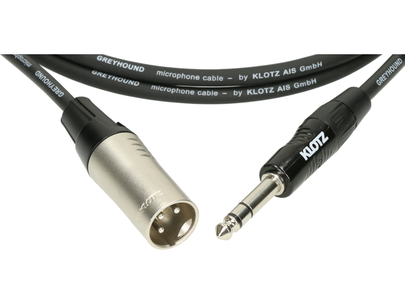 Klotz GRG MP Greyhound Analog Audio Cable - Balanced With Male XLR By Klotz To Balanced Jack Plug - 6m