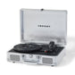 Crosley Cruiser Bluetooth Portable Turntable - Silver + Bundled Crosley Record Storage Crate