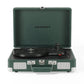 Crosley Cruiser Bluetooth Portable Turntable - Emerald Green + Gadhouse Vinyl Rack Bundle - Black