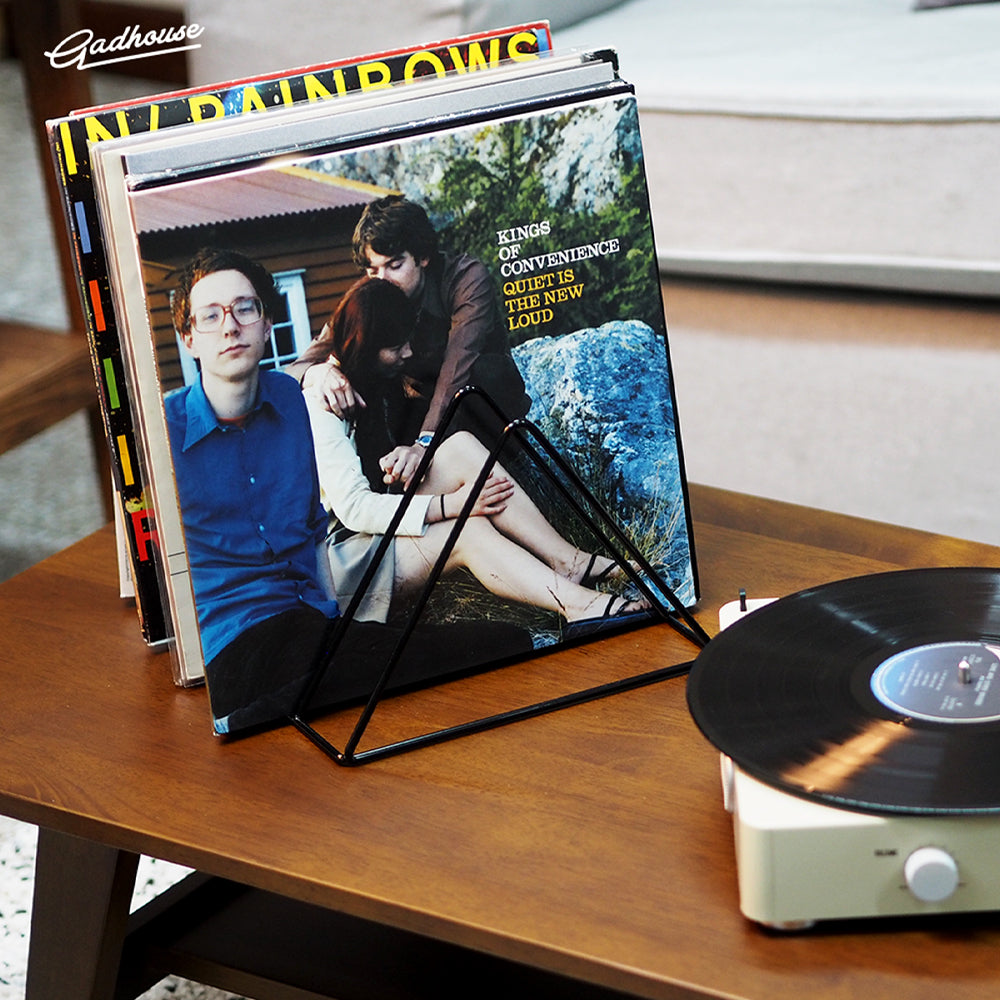 Crosley Cruiser Bluetooth Portable Turntable - Turquoise + Gadhouse Vinyl Rack Bundle - Black