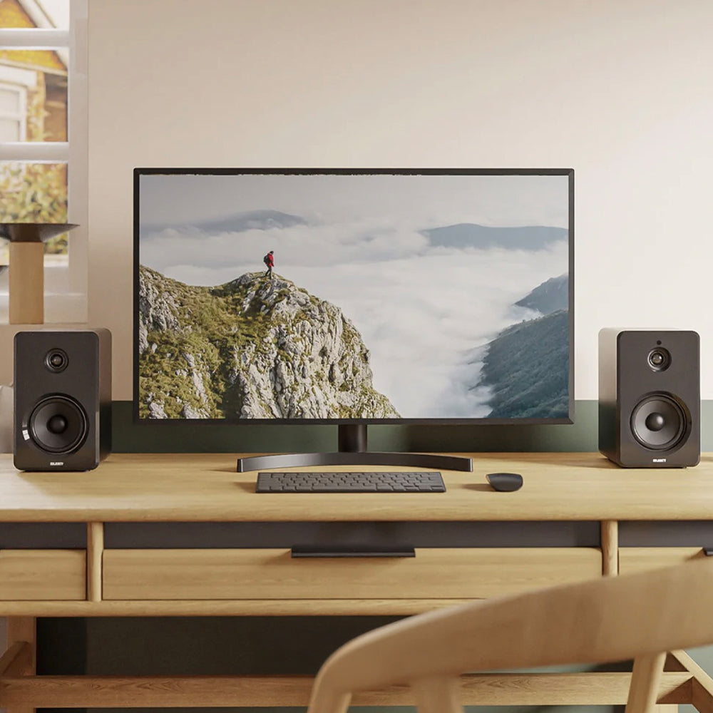 Crosley Voyager Bluetooth Portable Turntable - Cocoa + Bundled Majority D40X Bluetooth Speakers - Black