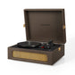 Crosley Voyager Bluetooth Portable Turntable - Cocoa + Bundled Crosley Record Storage Display Stand