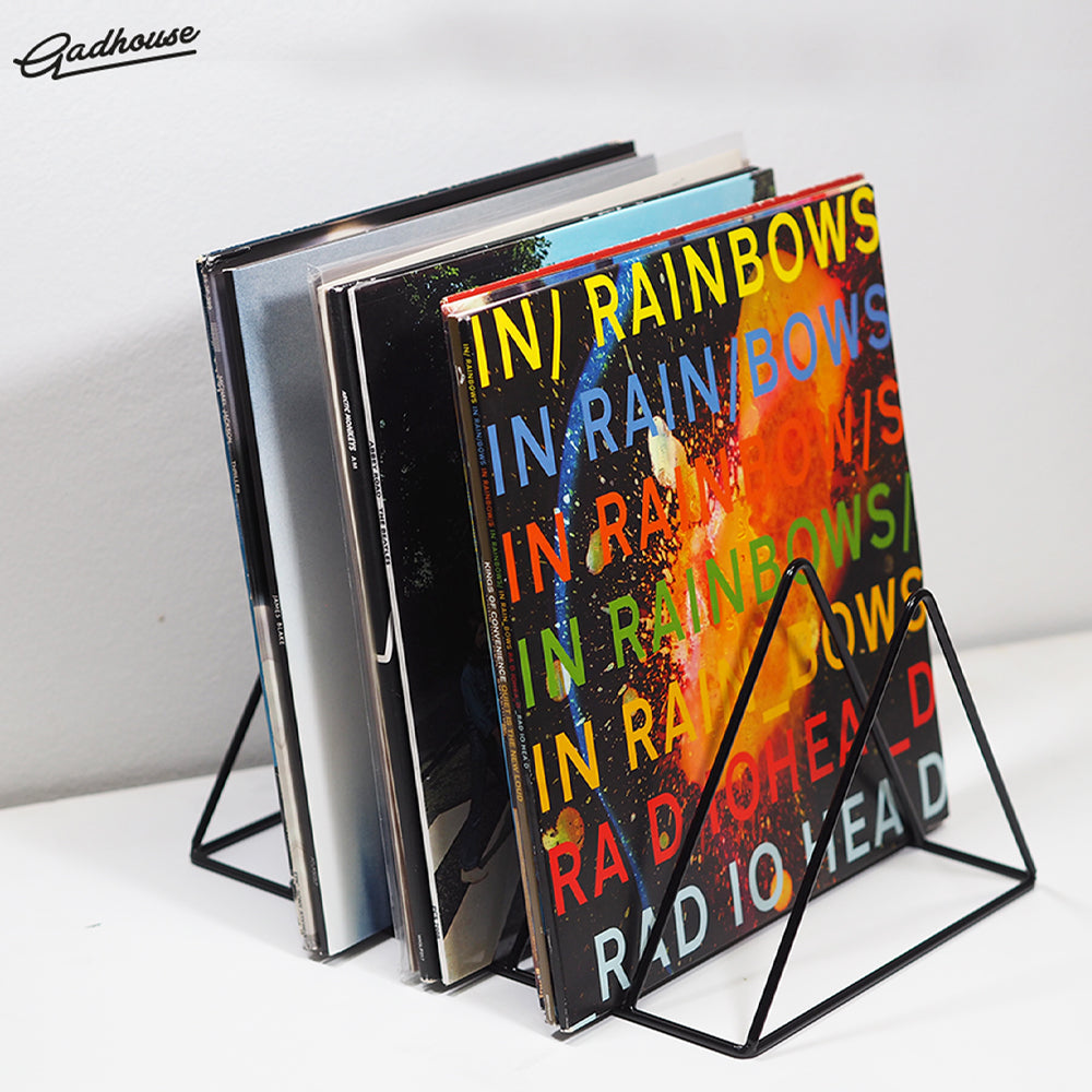 Crosley Voyager Bluetooth Portable Turntable - Amethyst + Gadhouse Vinyl Rack Bundle - Black