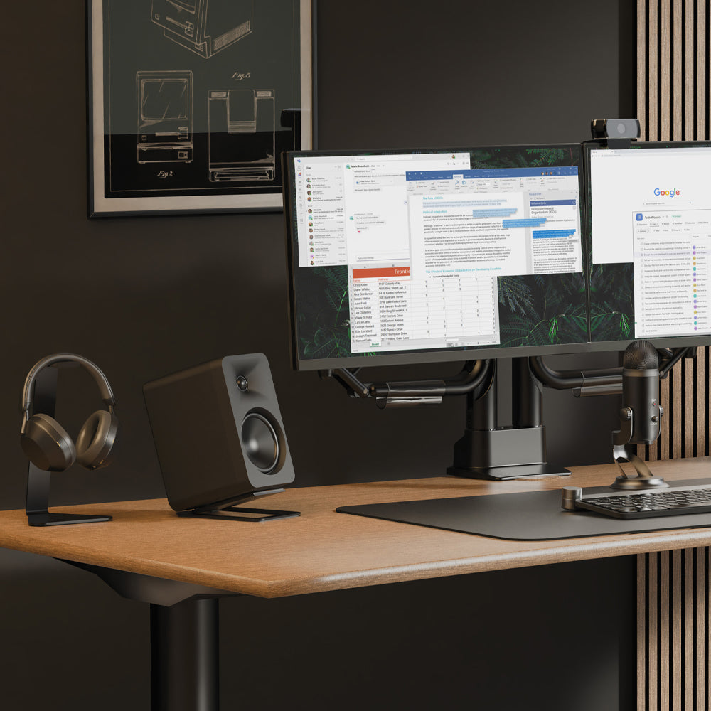 Kanto ORA4 140W Powered Reference Speakers with USB-C Input and Bluetooth - Black, Pair