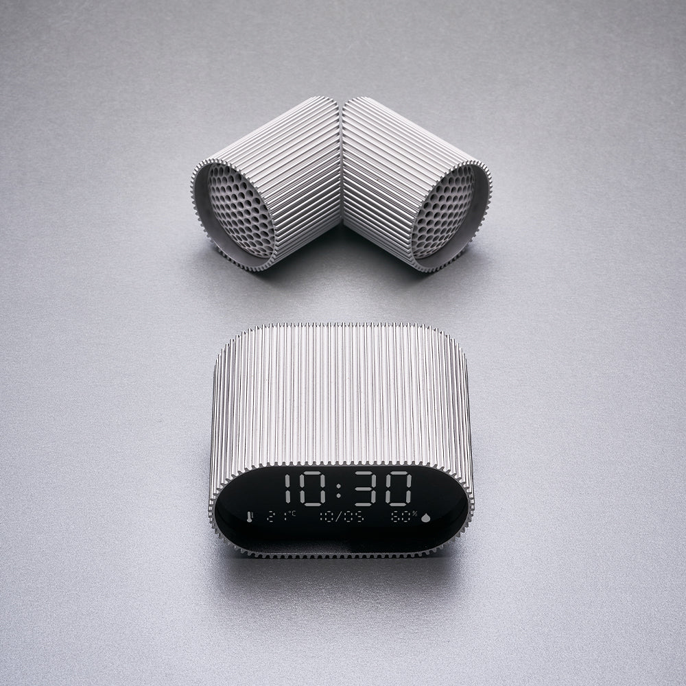 Lexon Ray Set Of Magnetic Bluetooth Speakers - Silver Polish