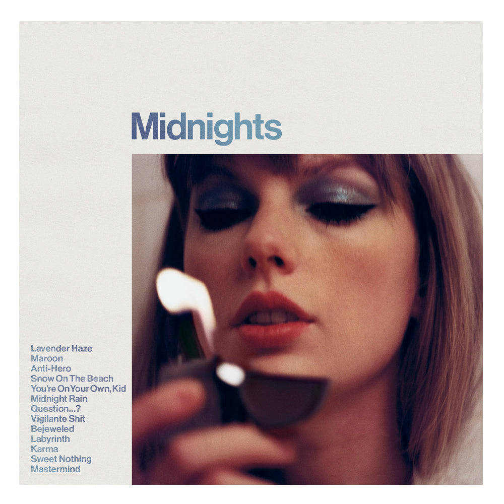 Taylor Swift Midnights Vinyl Album Bundle - Moonstone Blue with Crosley Vinyl Crate