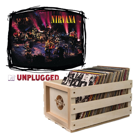 Nirvana MTV Unplugged - Vinyl Album and Crosley Vinyl Crate Bundle