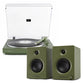 Victrola Automatic Turntable + Victrola Tempo Bookshelf Speakers Bundle - Green