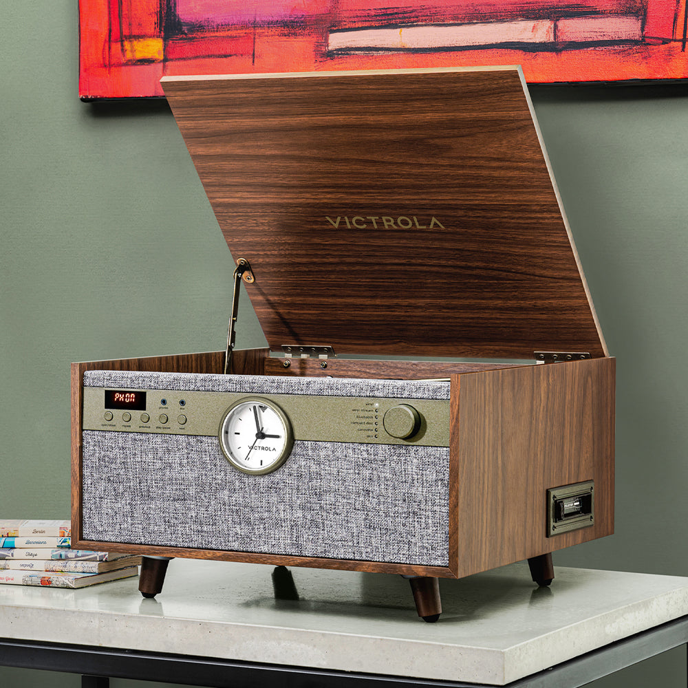 Victrola Century Signature -  6-in-1 Wood Record Player - Walnut