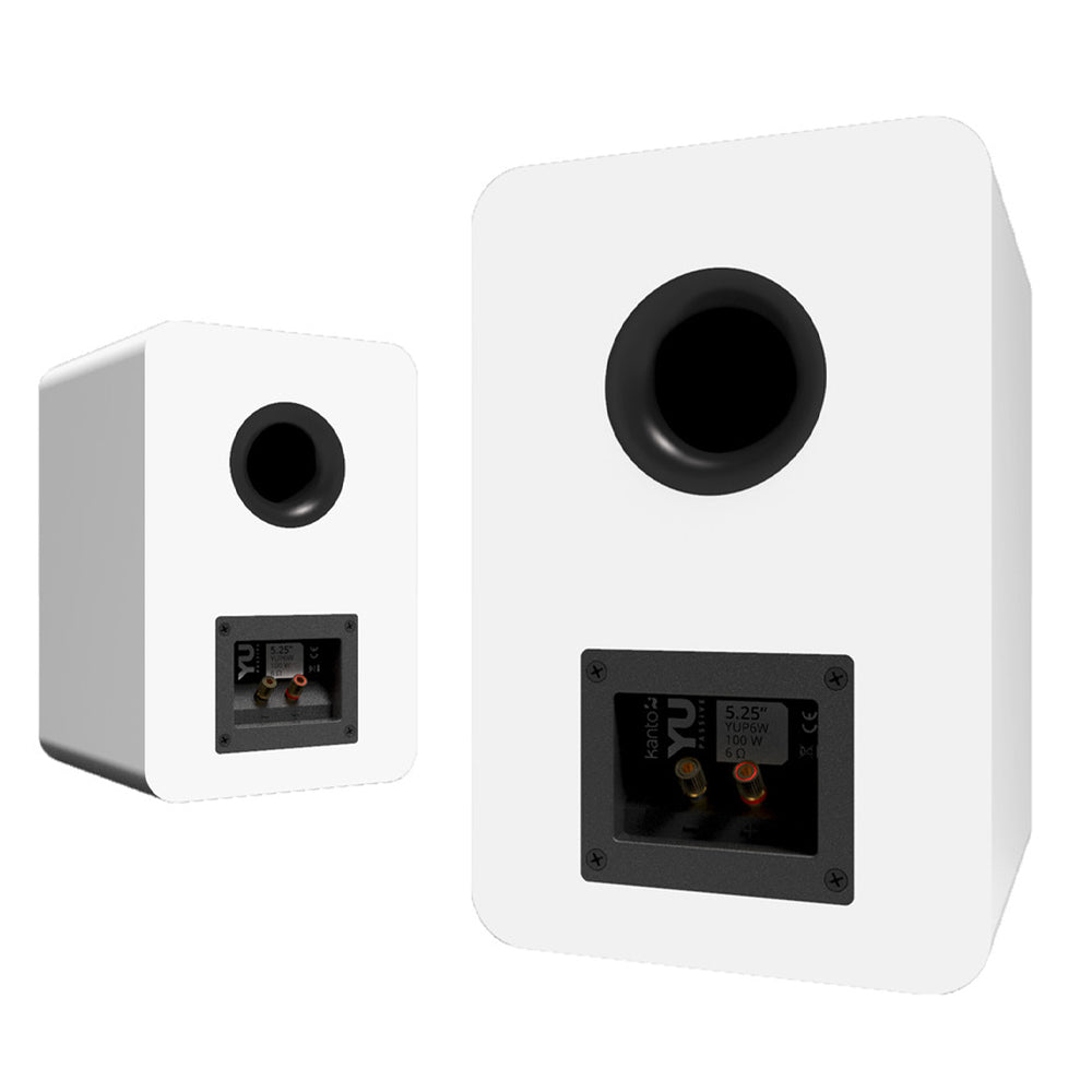 Kanto YU Passive 5.25" Speakers with 1" Silk Dome Tweeter and 5.25" Kevlar Woofer - White, Pair