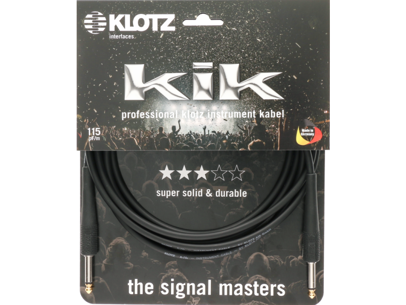 Klotz KIK G Kik Pro Instrument Cable With Gold-Plated Tip - 6m